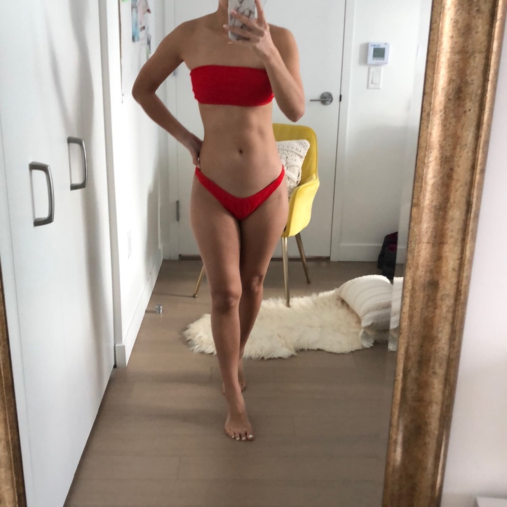Bandeau Red Bikini - M